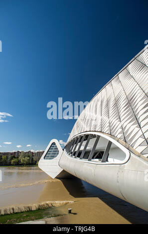 Brücke Pavillon auf Expozaragoza von Zaha Hadid, Zaragoza, Aragon, Spanien, Stockfoto