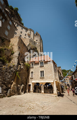 Rocamadour Dorf, Dordogne Lot Frankreich Stockfoto