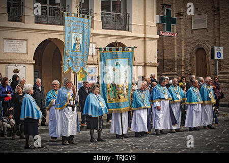 Italien Abruzzen Lanciano: Ostersonntag - Processione del'Incontro dei Santi Stockfoto