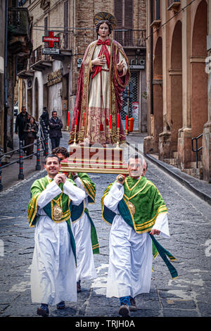 Italien Abruzzen Lanciano: Ostersonntag - Processione del'Incontro dei Santi Stockfoto