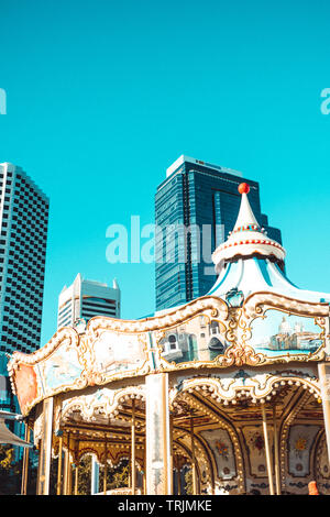 Desk Setup Mac Stockfoto