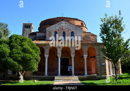 Santa Fosca Kathedrale auf der Insel Torcello, das älteste Gebäude in der Lagune. Stockfoto