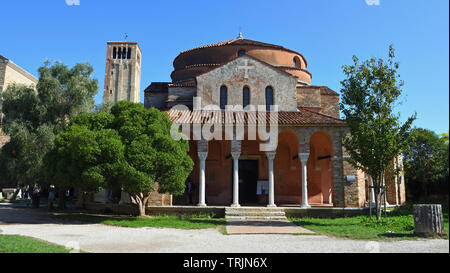 Santa Fosca Kathedrale auf der Insel Torcello, das älteste Gebäude in der Lagune. Stockfoto