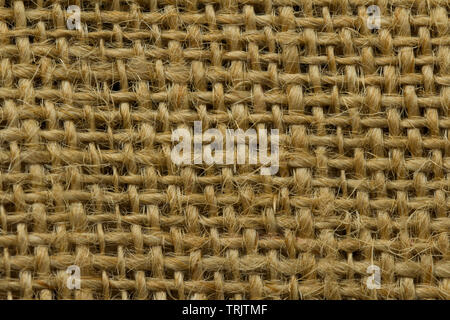 Grunge Hintergrund von textilen Textur. Dunkle Leinen raue Textur für den Hintergrund. Stoffgemustert Leinensack. Sacking Hintergrund Stockfoto