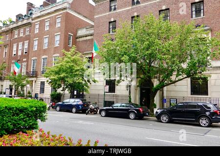 Büros des Generalkonsulats Italiens, Park Avenue, New York, NY, USA. Stockfoto