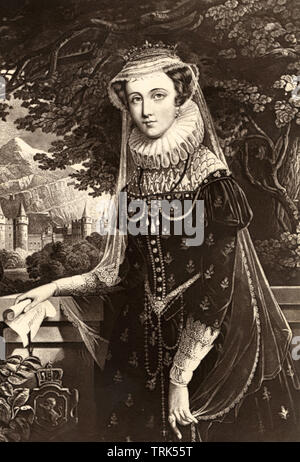 Maria, Königin der Schotten (1542-1587), ursprünglich Maria Stuart (Mary Stewart), auch bekannt als ich Maria von Schottland. Stockfoto