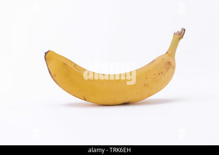 Isolierte gelbe Banane in einen weißen Hintergrund Stockfoto