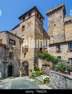 Rocca Monaldeschi della Cervara, Schloss von Bolseno, 13. Jahrhundert Hochburg der Familie Monaldeschi, Bolsena, Italien Stockfoto