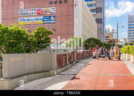 Onari Brücke in Naha Stadt in Okinawa Insel. Stockfoto