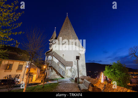 Der Schuster Turm in Sighisoara. Sighisoara, Mures, Rumänien. Stockfoto