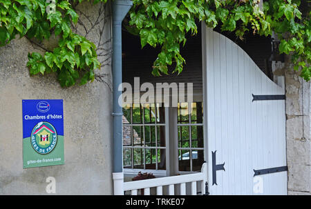 Au bon Marechal, Bed and Breakfast, Zimmer, Gites de France, Giverny, Eure, Normandie, Frankreich Stockfoto