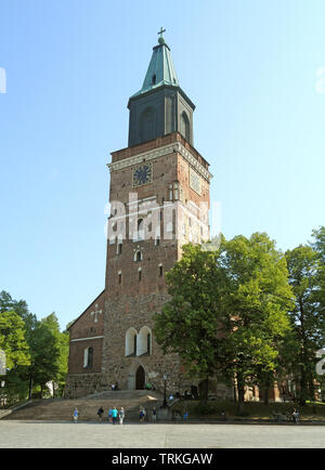 Die Kathedrale von Turku, der Mutter Kirche, der Evangelisch-Lutherischen Kirche Finnlands in Turku, Finnland, Europa Stockfoto