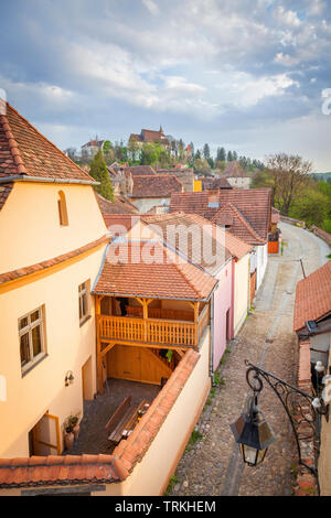Kirche auf dem Hügel in Sighisoara. Sighisoara, Mures, Rumänien. Stockfoto