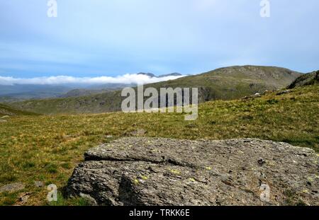 Cloud Inversion unter den Scafell Gipfeltreffen Stockfoto