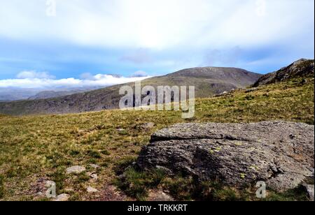 Cloud Inversion unter den Scafell Gipfeltreffen Stockfoto