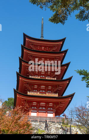 Fünf stöckige Pagode, Miyajima, Japan Stockfoto