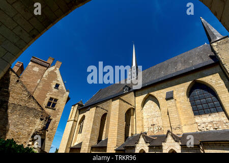 Stiftskirche Notre Dame, Augustins, Maine-et-Loire, Pays de la Loire, Frankreich Stockfoto