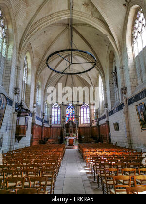 Stiftskirche Notre Dame, Augustins, Maine-et-Loire, Pays de la Loire, Frankreich Stockfoto