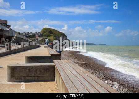 Seaside Veules-les-Roses, Normandie, Frankreich, Europa. Foto V.D. Stockfoto