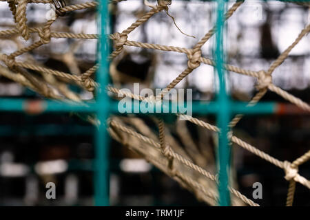 In der Nähe von Lobster Pot mesh und Verrechnung auf Cape Cod in Wellfleet MA. Stockfoto