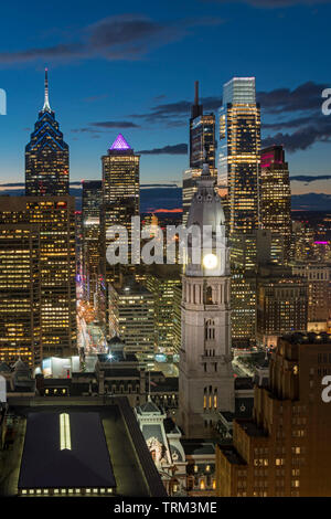 SKYLINE VON DOWNTOWN PHILADELPHIA PENNSYLVANIA USA Stockfoto