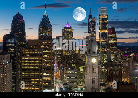 SKYLINE VON DOWNTOWN PHILADELPHIA PENNSYLVANIA USA Stockfoto