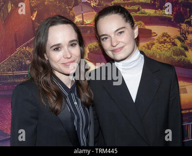 New York, NY - 4. Juni 2019: Ellen Page (Elliot Page) und Emma Portner besuchen Tales of the City New York Premiere bei Metrograph Stockfoto