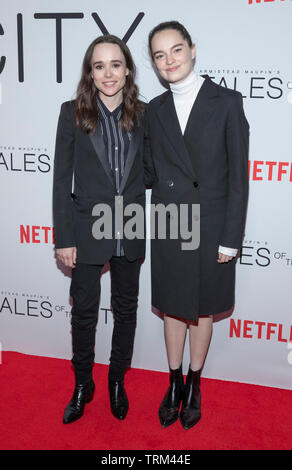 New York, NY - 4. Juni 2019: Ellen Page (Elliot Page) und Emma Portner besuchen Tales of the City New York Premiere bei Metrograph Stockfoto