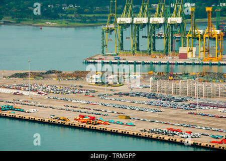 Der Hafen von Singapur City Stockfoto