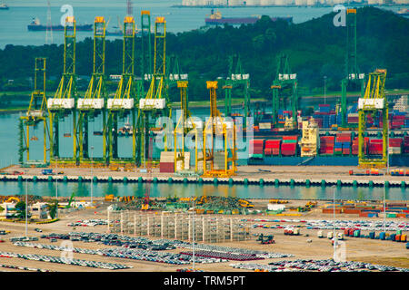 Der Hafen von Singapur City Stockfoto