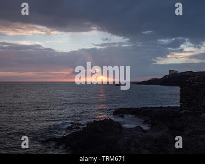 Schönen Himmel und Meer in mediterraner Landschaft in Insel Pantelleria Stockfoto