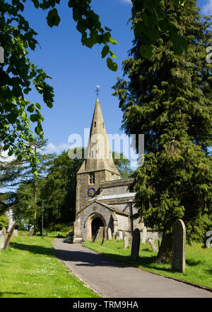 St Michaels und alle Engel Kirche, Taddington Dorf Derbyshire UK Stockfoto