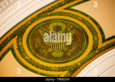 Großes Siegel der Vereinigten Staaten Bibliothek des Kongresses Innenraum Washington DC Stockfoto