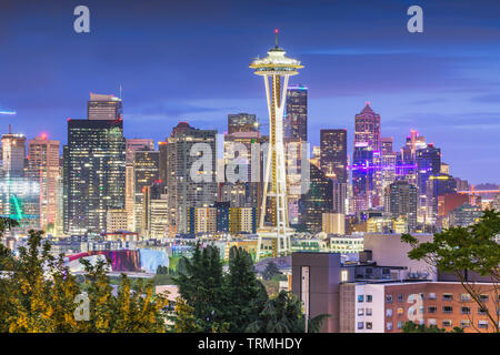 Seattle, Washington, USA Downtown Skyline. Stockfoto