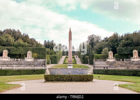 Rinascimental Garten von Boboli und Palazzo Pitti in Florenz, Italien Stockfoto