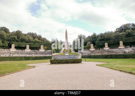 Rinascimental Garten von Boboli und Palazzo Pitti in Florenz, Italien Stockfoto