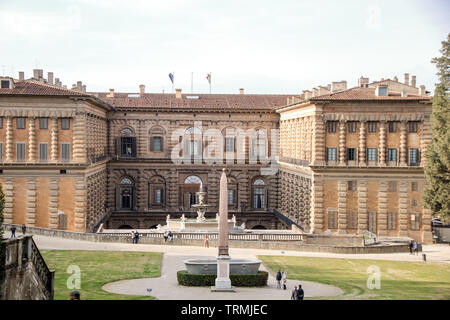 Rinascimental Garten von Boboli und Palazzo Pitti in Florenz, Italien Stockfoto