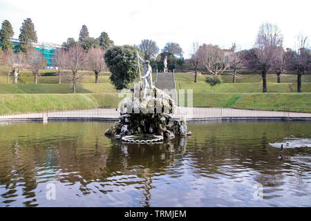 Rinascimental Garten von Boboli und Palazzo Pitti in Florenz, Italien Stockfoto