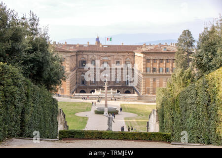 Rinascimental Garten von Boboli und Palazzo Pitti in Florenz, Italien Stockfoto