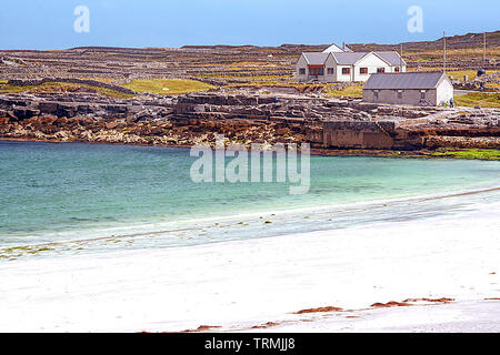 Sandstrand von Inishmore, Aran Island, Irland Stockfoto