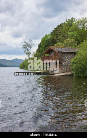 Der Herzog von Portland Bootshaus am Ufer des Ullswater, am Ufer des in der Nähe von Ullswater Pooley Bridge, Lake District, Cumbria, England, Großbritannien Stockfoto