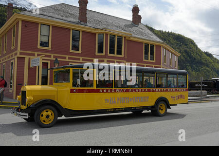 Straße Auto, Skagway, Alaska, Southeast Alaska, USA Stockfoto