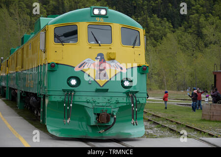 White Pass und Yukon Route Railway, Skagway, Alaska, USA Stockfoto