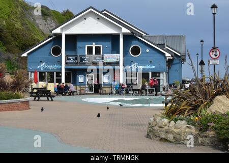 Besty und Spinky's Cafe am Ocean Blue Kai Gebäude, Ventnor, Isle of Wight, Kredit: Katherine Da Silva Stockfoto