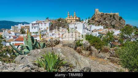 Malerische Anblick in Olvera, Provinz Cadiz, Andalusien, Spanien. Stockfoto