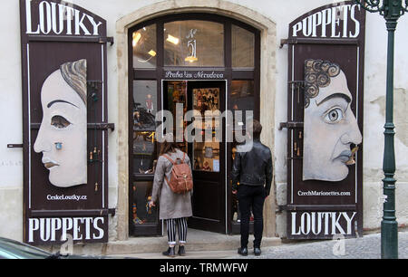 Prag Marionette Shop Stockfoto
