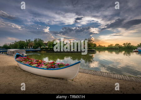 Gura Portitei, Delta Dunarii, Tulcea, Rumänien cazare si Hotel Stockfoto