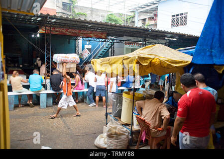 Beliebtes Restaurant, Messe der Fisch, Barão de São Domingos Zusammenbruch, Amazônia, Manaus, Amazonas, Brasilien Stockfoto