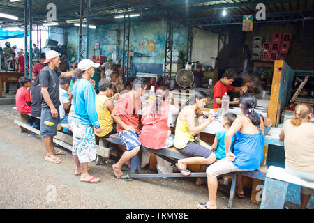 Beliebtes Restaurant, Messe der Fisch, Barão de São Domingos Zusammenbruch, Amazônia, Manaus, Amazonas, Brasilien Stockfoto