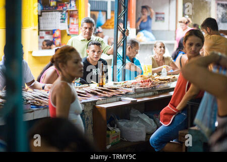 Beliebtes Restaurant, Messe der Fisch, Barão de São Domingos Zusammenbruch, Amazônia, Manaus, Amazonas, Brasilien Stockfoto